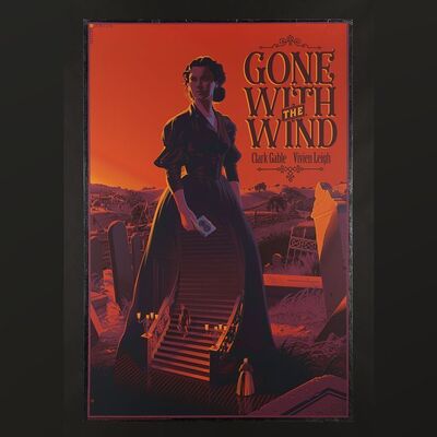 Lot #129 - GONE WITH THE WIND (1939) - Dark Hall Mansion Archive: Hand-Numbered Limited Edition Regular Foil Print by Laurent Durieux, 2017