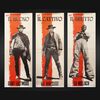 Lot #131 - THE GOOD, THE BAD AND THE UGLY (1966) - David Frangioni Collection: Complete Set of Three Rome Premiere Character Panels - Linen-Backed, 1966