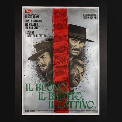 Lot #132 - THE GOOD, THE BAD AND THE UGLY (1966) - David Frangioni Collection: Italian One Panel (2-Fogli) - Linen-Backed, 1966