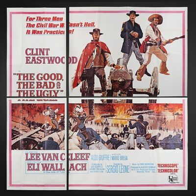 Lot #133 - THE GOOD, THE BAD AND THE UGLY (1966) - David Frangioni Collection: US Six Sheet, 1968