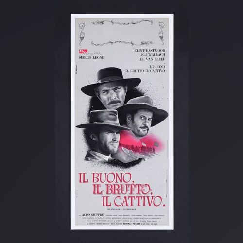 Lot #134 - THE GOOD, THE BAD AND THE UGLY (1966) - David Frangioni Collection: Italian Locandina (Red Style) - Linen-Backed, 1966