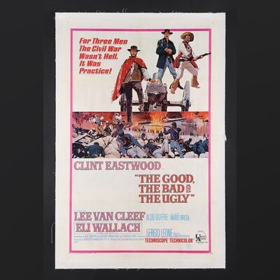 Lot #136 - THE GOOD, THE BAD AND THE UGLY (1966) - US One-Sheet - Linen-Backed, 1968 (First Release)