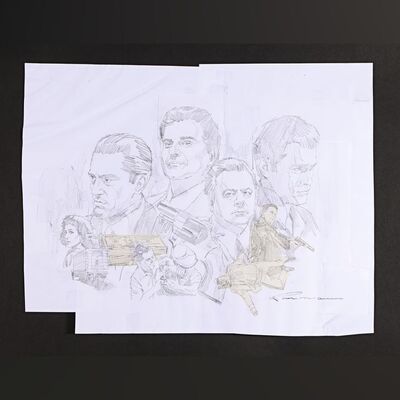 Lot #137 - GOODFELLAS (1990) - Original Poster Concept Pencil Illustration by Paul Mann, 2023