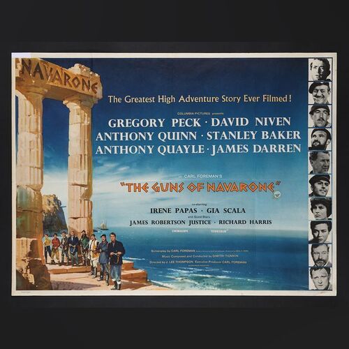 Lot #145 - THE GUNS OF NAVARONE (1961) - Rolling Roadshow UK Quad, 1961