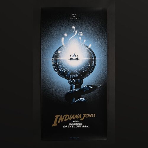 Lot #161 - INDIANA JONES: ORIGINAL TRILOGY (1981-1989) - Set of Three Matching Hand-Numbered Prints by Lyndon Willoughby, 2021