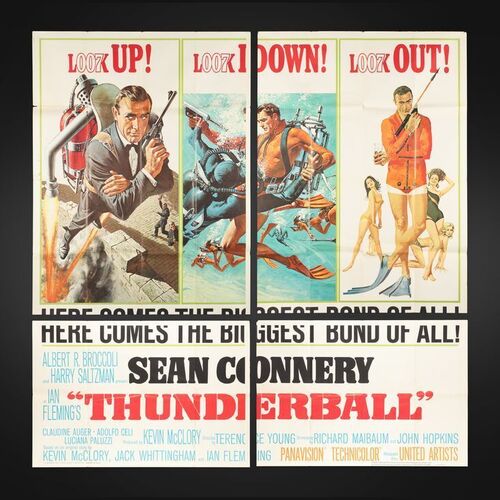 Lot #180 - JAMES BOND: THUNDERBALL (1965) - David Frangioni Collection: US Six-Sheet, 1965