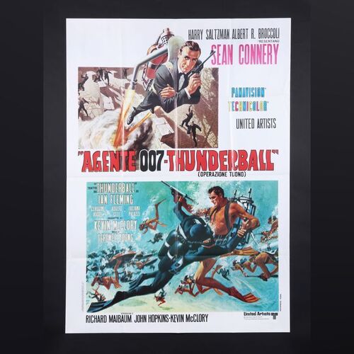 Lot #182 - JAMES BOND: THUNDERBALL (1965) - Carter-Jones Collection: Italian Two-Foglio, circa 1970s