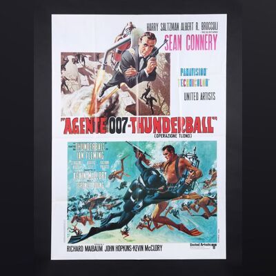 Lot #182 - JAMES BOND: THUNDERBALL (1965) - Carter-Jones Collection: Italian Two-Foglio, circa 1970s