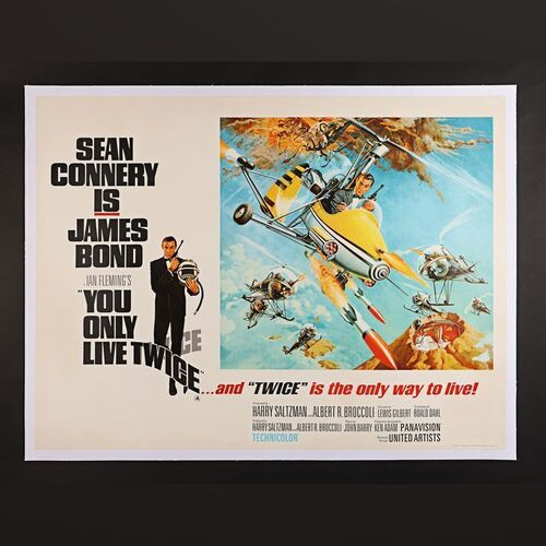 Lot #187 - JAMES BOND: YOU ONLY LIVE TWICE (1967) - UK Quad - Style B - Linen-Backed, 1967