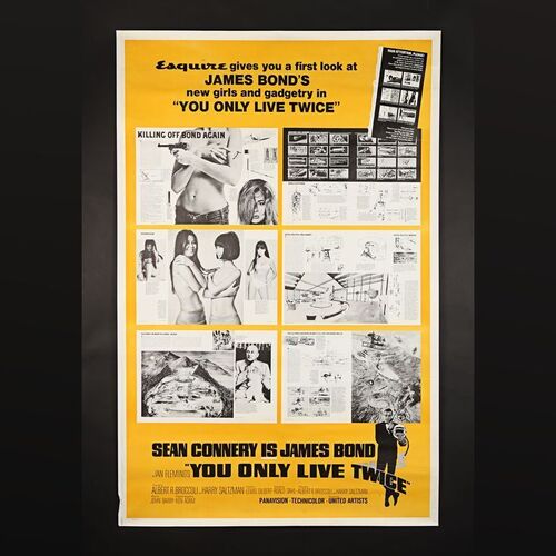 Lot #188 - JAMES BOND: YOU ONLY LIVE TWICE (1967) - Special Esquire US 40 x 60 Poster, 1967