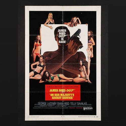 Lot #191 - JAMES BOND: ON HER MAJESTY'S SECRET SERVICE (1969) - Carter-Jones Collection: Two US One-Sheets, 1970 (First Release)