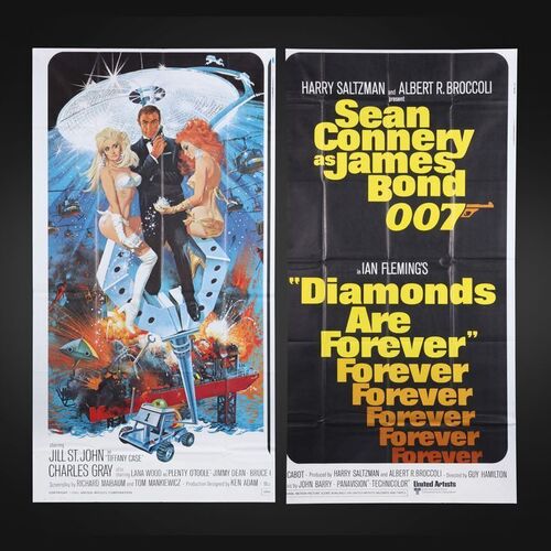 Lot #196 - JAMES BOND: DIAMONDS ARE FOREVER (1971) - Carter-Jones Collection: US International Six-Sheet, 1971
