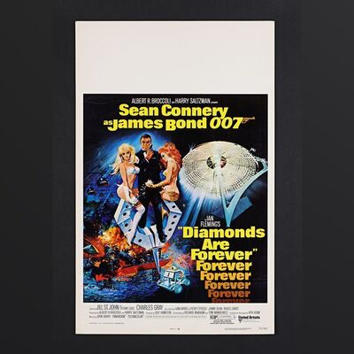 Lot #197 - JAMES BOND: DIAMONDS ARE FOREVER (1971) - Carter-Jones Collection: US Window Card and
US Lobby Card Set, 1971