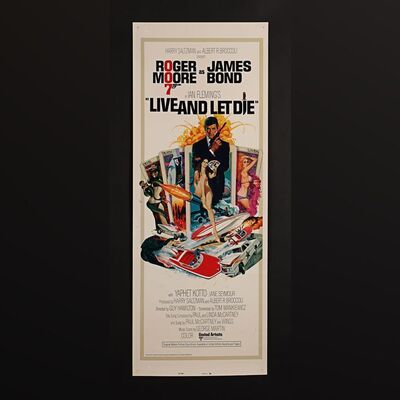 Lot #199 - JAMES BOND: LIVE AND LET DIE (1973) - US Insert "East Hemi" Poster 1973