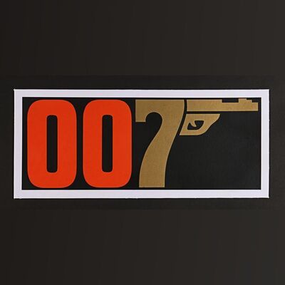 Lot #201 - JAMES BOND: THE MAN WITH THE GOLDEN GUN (1974) - Small Advance German Banner - Linen-Backed, 1974