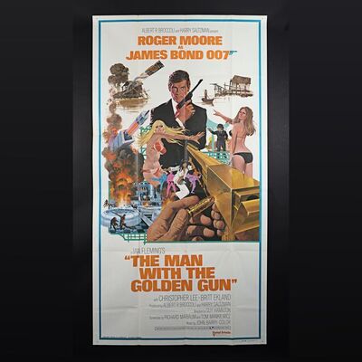 Lot #202 - JAMES BOND: THE MAN WITH THE GOLDEN GUN (1974) - Carter-Jones Collection: US Three-Sheet (West Hemi), 1974