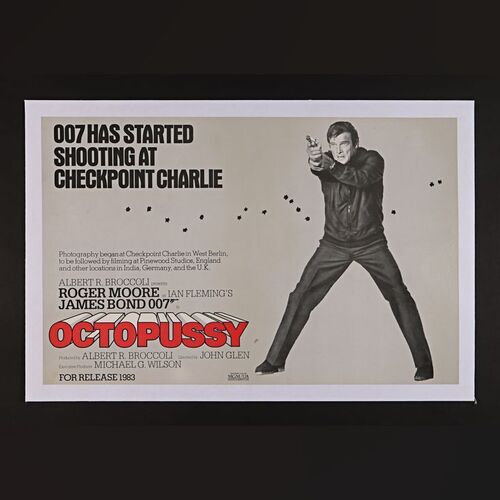 Lot #212 - JAMES BOND: OCTOPUSSY (1983) - US "Checkpoint Charlie" Special Advance Poster - Linen-Backed, 1983