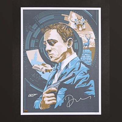Lot #218 - JAMES BOND: SKYFALL (2012) - Carter-Jones Collection: Daniel Craig Autographed Limited Edition Print by Mark Ferrari