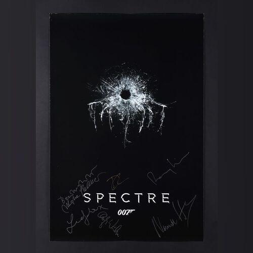 Lot #224 - JAMES BOND: SPECTRE (2015) - Daniel Craig, Christoph Waltz, Lea Seydoux, Monica Bellucci, Ben Whishaw and Others Autographed One-Sheet Poster, 2015