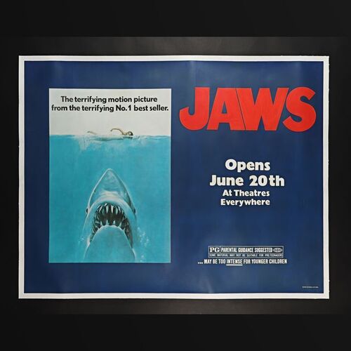 Lot #234 - JAWS (1975) - David Frangioni Collection: US Subway - Advance, Opens June 20th, 1975