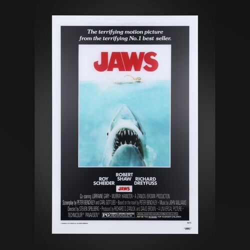 Lot #238 - JAWS (1975) - Two Limited Edition Bottleneck Gallery 4mm Lenticulars (Art Style and Credits Style), 2020