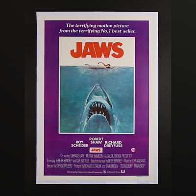 Lot #239 - JAWS (1975) - Australian One-Sheet - Linen Backed, 1975