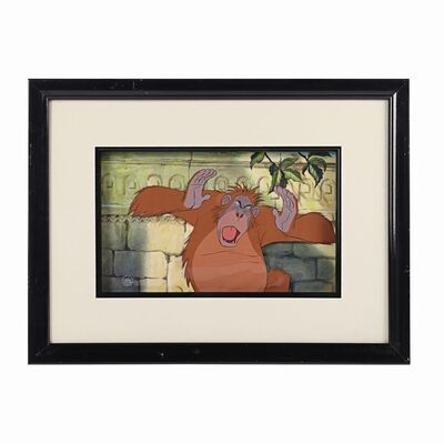Lot #248 - THE JUNGLE BOOK (1967) - Framed Original King Louie Hand-Painted Animation Cel, 1967