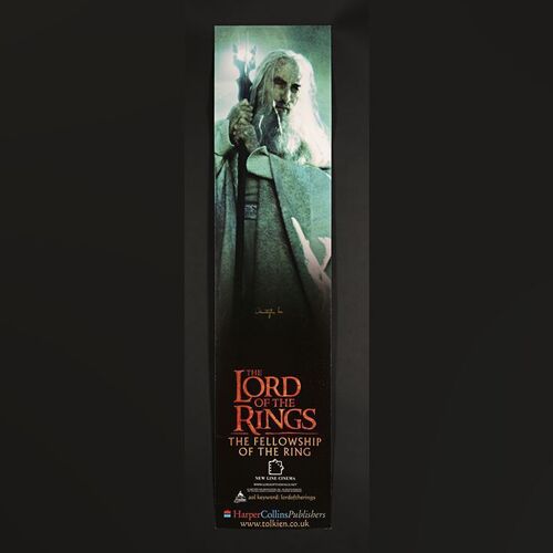 Lot #267 - THE LORD OF THE RINGS: THE FELLOWSHIP OF THE RING (2001) - Christopher Lee Autographed Lobby Hanger, 2001
