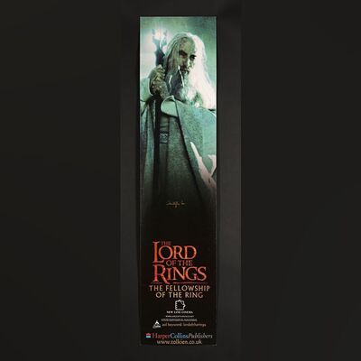 Lot #267 - THE LORD OF THE RINGS: THE FELLOWSHIP OF THE RING (2001) - Christopher Lee Autographed Lobby Hanger, 2001