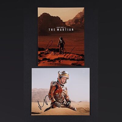 Lot #269 - THE MARTIAN (2015) - Matt Damon and Ridley Scott Autographed Mini Poster and Publicity Still