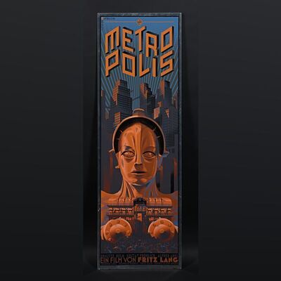 Lot #271 - METROPOLIS (1927) - Dark Hall Mansion Archive: Hand-Numbered Limited Edition Metal Variant Print by Laurent Durieux, 2013