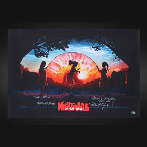 Lot #277 - A NIGHTMARE ON ELM STREET (1984) - Robert Englund Autographed Limited Edition Print by Mike Saputo, 2017