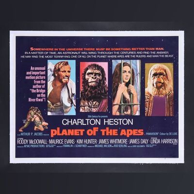 Lot #292 - PLANET OF THE APES (1968) - David Frangioni Collection: UK Quad - Linen-Backed, 1968