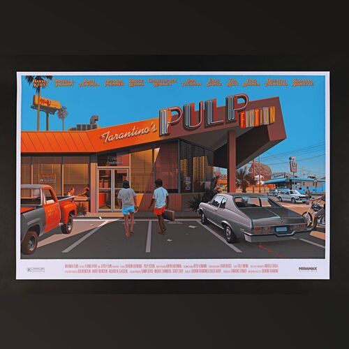 Lot #299 - PULP FICTION (1994) - Hand-Numbered Limited Timed Edition Print by Laurent Durieux, 2014