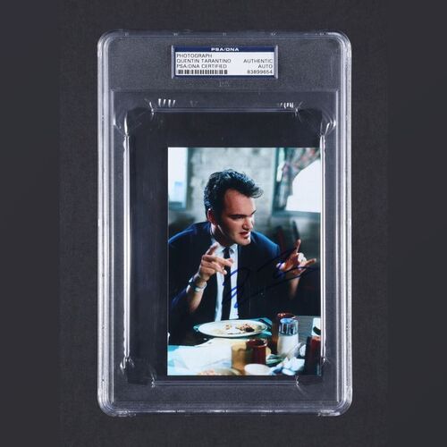 Lot #304 - QUENTIN TARANTINO - Quentin Tarantino Autographed Mini Poster and Still