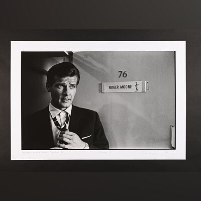 Lot #315 - THE SAINT (T.V. SERIES, 1962-1969) - On Set Photo of Roger Moore Limited Edition Print by Frank Herrmann