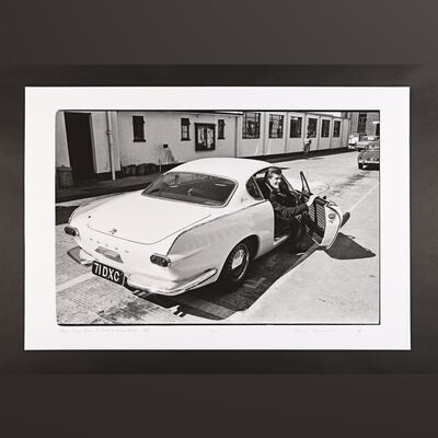 Lot #316 - THE SAINT (T.V. SERIES, 1962-1969) - On Set Photo of Roger Moore in Volvo Car Limited Edition Print by Frank Herrmann