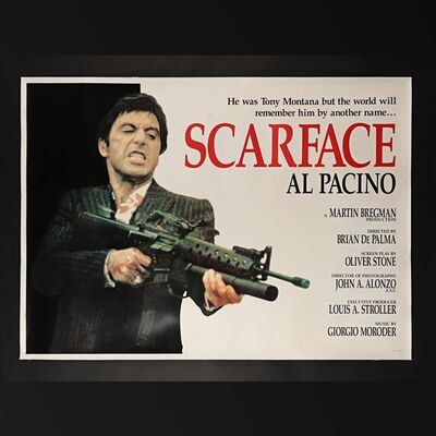 Lot #319 - SCARFACE (1983) - David Frangioni Collection: Italian Commercial Poster - Linen-Backed, 1983