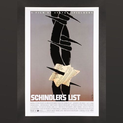 Lot #320 - SCHINDLER'S LIST (1993) - David Frangioni Collection: US One-Sheet'Saul Bass' Artwork, 1993