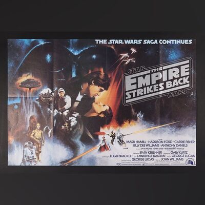 Lot #347 - STAR WARS: THE EMPIRE STRIKES BACK (1980) - "Gone with the Wind" Style A UK Quad, 1980