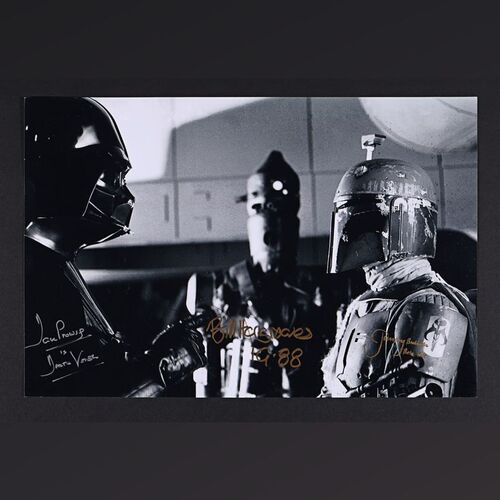 Lot #350 - STAR WARS: THE EMPIRE STRIKES BACK (1980) - David Prowse, Jeremy Bulloch and Bill Hargreaves Autographed Publicity Still