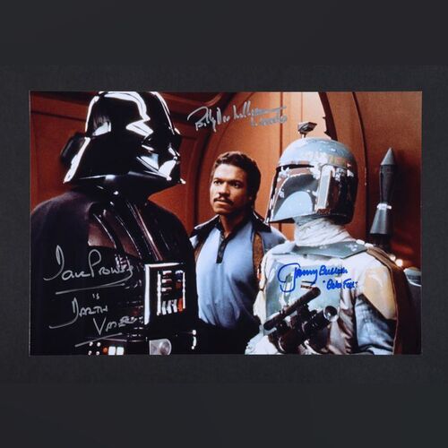 Lot #351 - STAR WARS: THE EMPIRE STRIKES BACK (1980) - Billy Dee Williams, Dave Prowse and Jeremy Bulloch Autographed Publicity Photograph