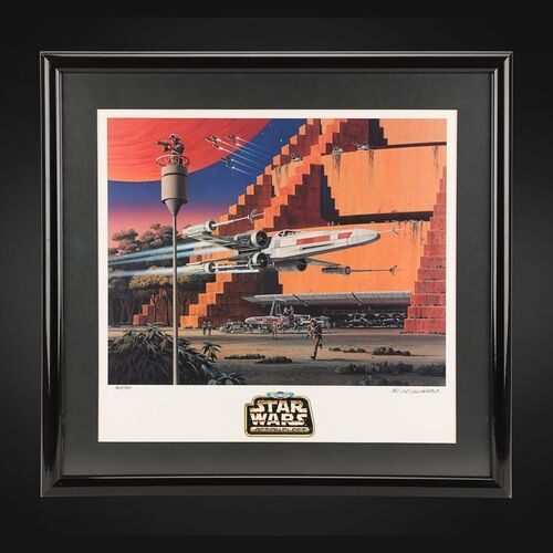 Lot #357 - STAR WARS: ORIGINAL TRILOGY (1977-1983) - Signed and Hand-Numbered Limited Edition Framed Print and Signed Return of the Jedi Concept Print, 1996 and 1997