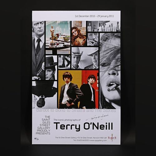 Lot #366 - TERRY O'NEILL EXHIBITION - Terry O'Neill Signed Limited Edition Exhibition Poster