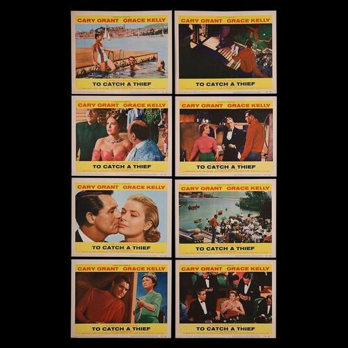 Lot #369 - TO CATCH A THIEF (1955) - Complete Set of Eight US Lobby Cards, 1955