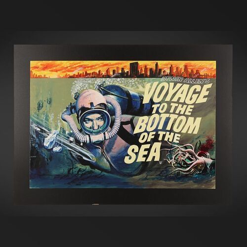 Lot #379 - VOYAGE TO THE BOTTOM OF THE SEA (1961) - Tom Chantrell's Original Hand-Painted Artwork and Complementing UK Quad, 1961