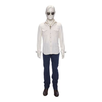 Lot #12 - Barry Seal's (Tom Cruise) Costume and Accessories on Custom Mannequin ### AMERICAN MADE (2017)