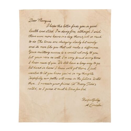 Lot #135 - Lincoln Letter ### THE HATEFUL EIGHT (2015)