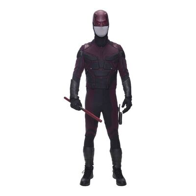 Lot #229 - Daredevil's Red Stunt Costume with Stunt Billy Club ### MARVEL'S DAREDEVIL (T.V. SERIES, 2015-2018)