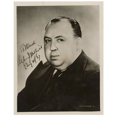 Lot #262 - Alfred Hitchcock-Autographed Portrait Photograph ### ALFRED HITCHCOCK